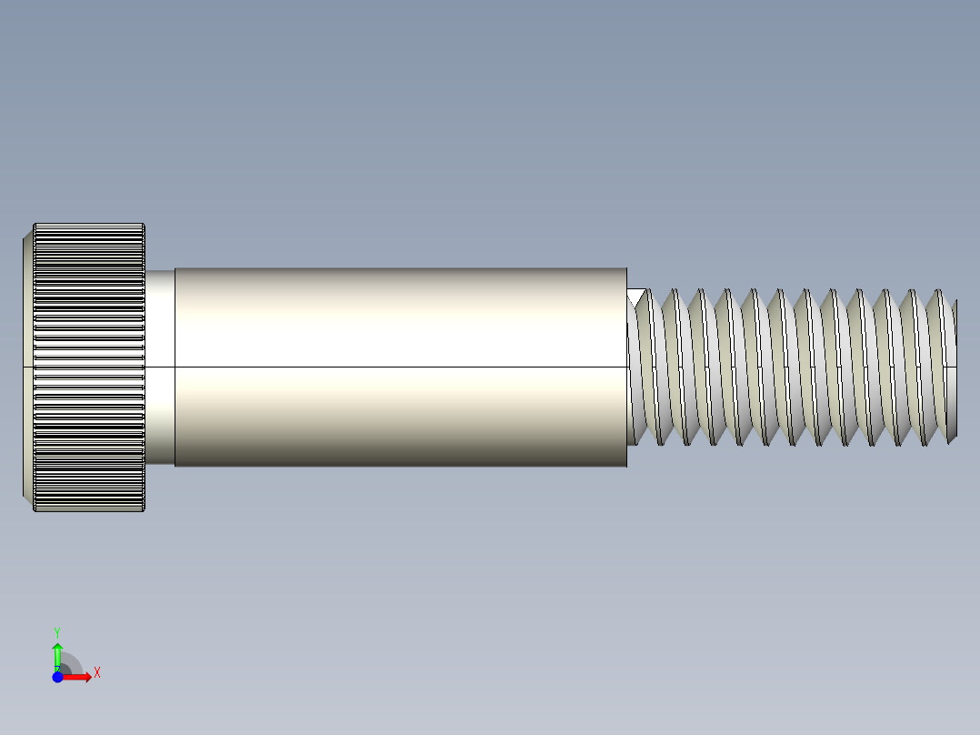 螺栓 3D模型SolidWorks三维设计图前视图