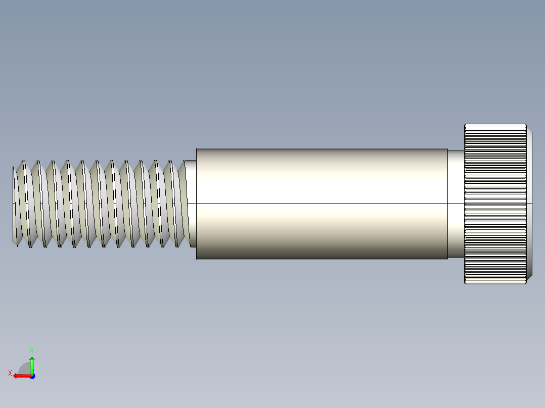 螺栓 3D模型SolidWorks三维设计图后视图