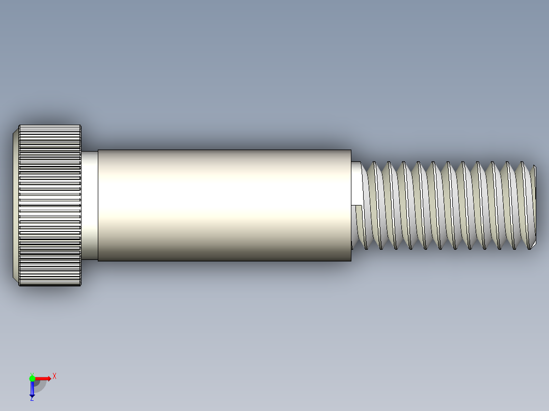 螺栓 3D模型SolidWorks三维设计图俯视图