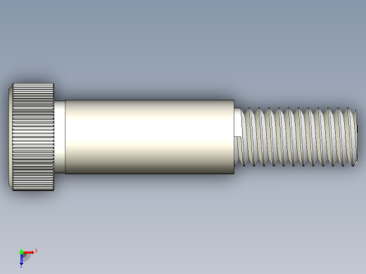 螺栓 3D模型SolidWorks三维设计图俯视缩略图