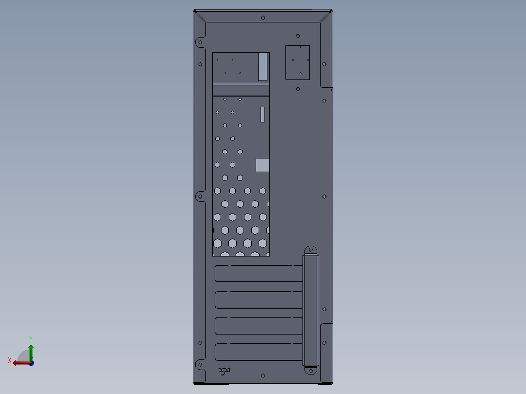 bsbirdi microatx电脑机柜119后视图