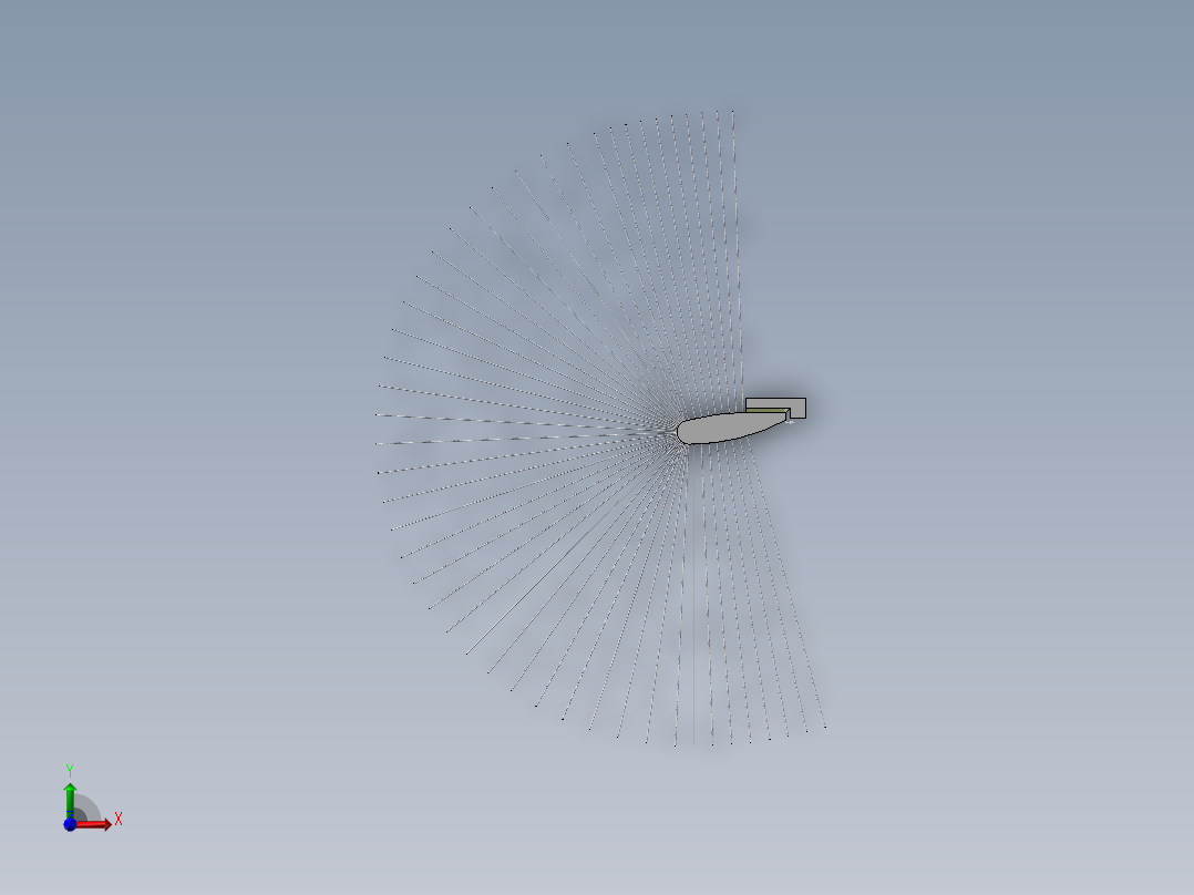 蒲公英刚毛扑翼前视图