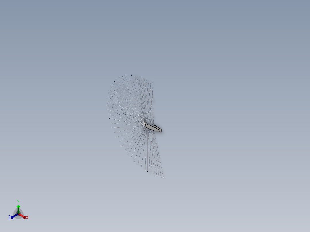 蒲公英刚毛扑翼正等轴测图