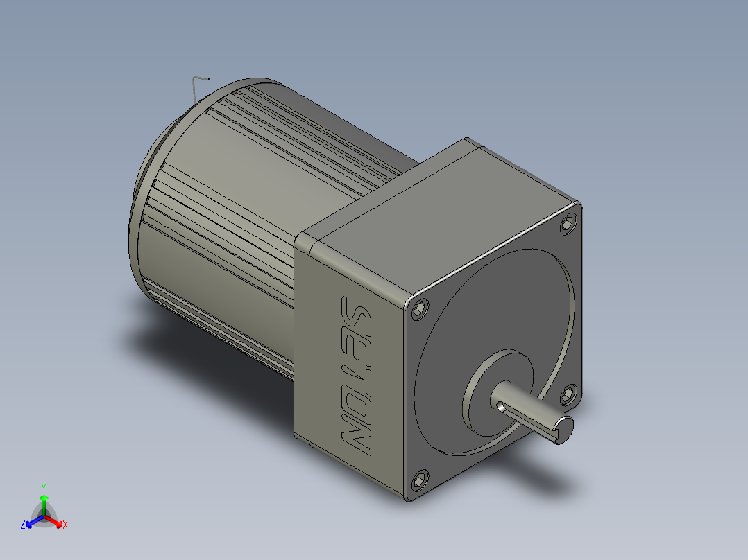 IK-RAC(25W)感应调速电机4IK25RA-C正等轴测图
