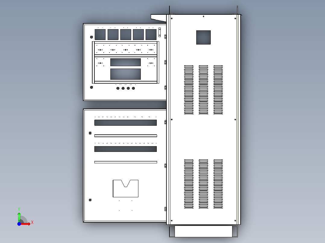 船用配电板前视图