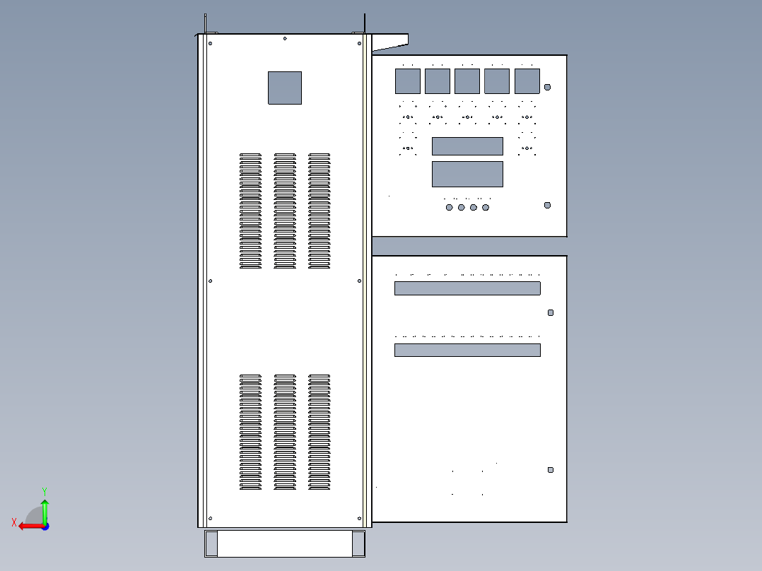 船用配电板后视图