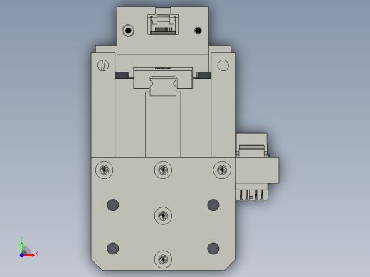 网线接口自动压合设备设计-YYF007-RJ45-E000测试水晶头组件前视缩略图