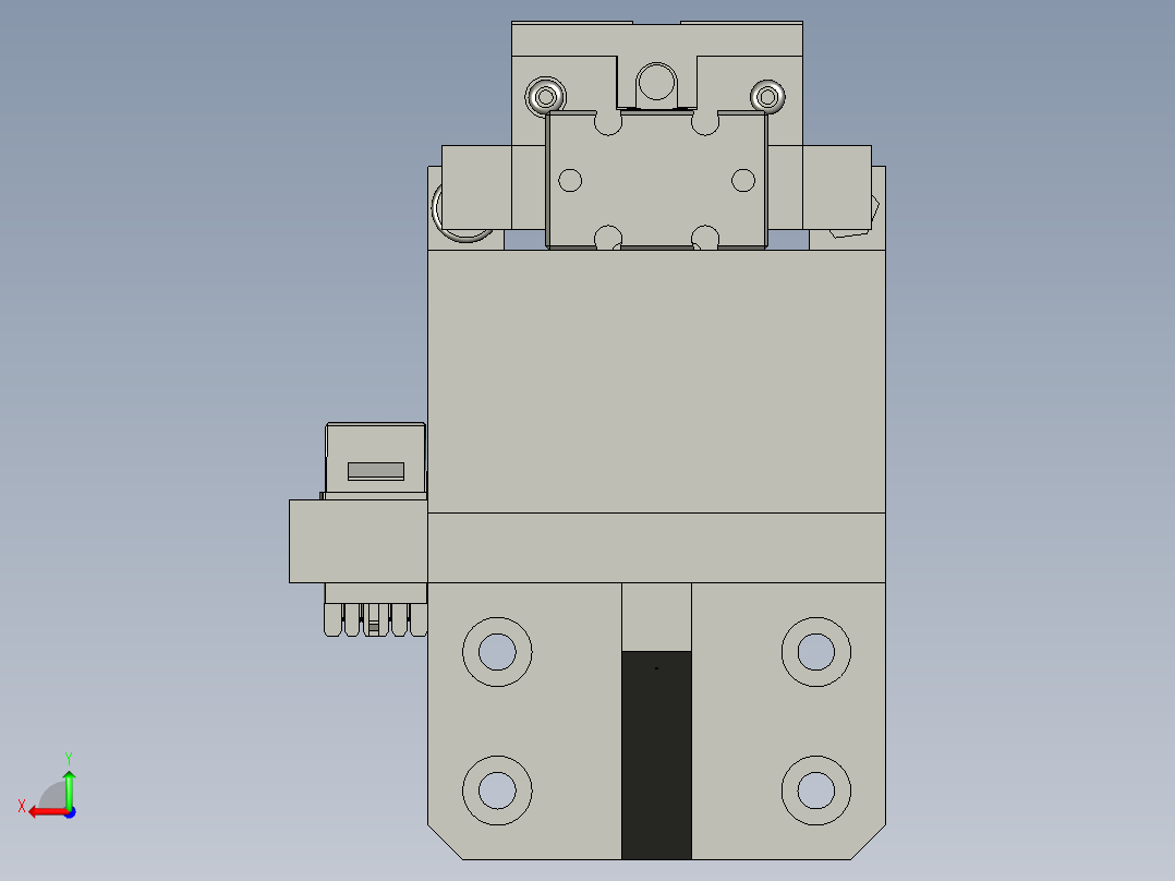 网线接口自动压合设备设计-YYF007-RJ45-E000测试水晶头组件后视图
