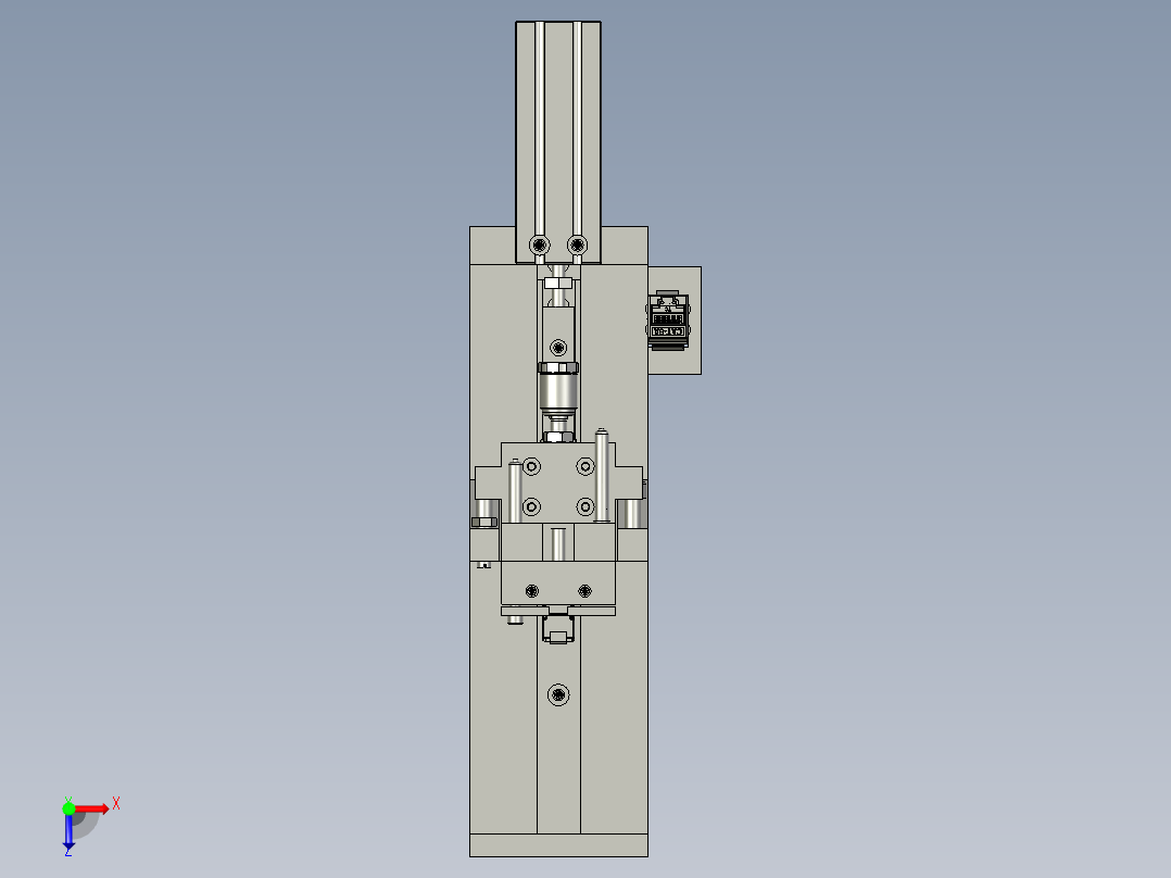 网线接口自动压合设备设计-YYF007-RJ45-E000测试水晶头组件俯视图