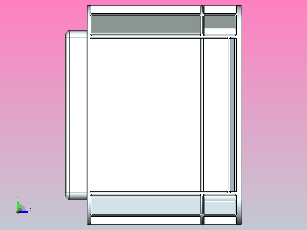 198毫米x 148毫米2120毫米塑胶箱左视图