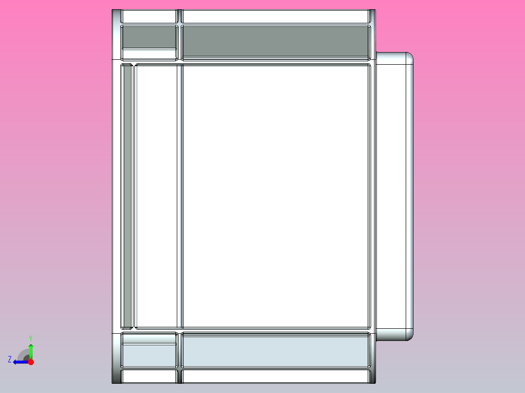 198毫米x 148毫米2120毫米塑胶箱右视图