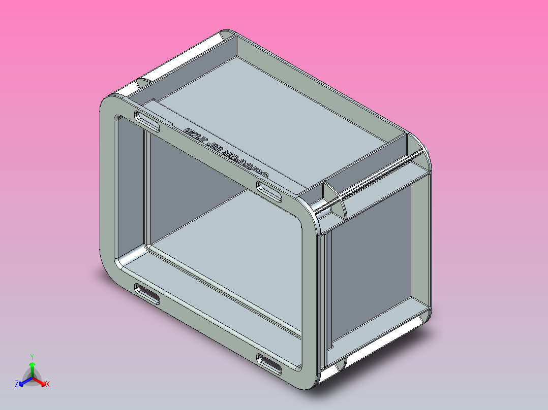 198毫米x 148毫米2120毫米塑胶箱正等轴测图