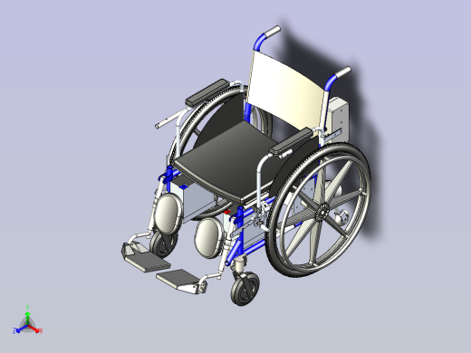医疗电动轮椅模型3D图纸三维建模