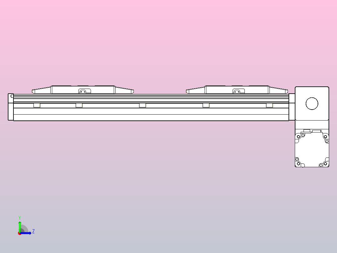 皮带直线轴双滑块型TPA-GCBS-150-P80-L50-RP-M75-N3左视图