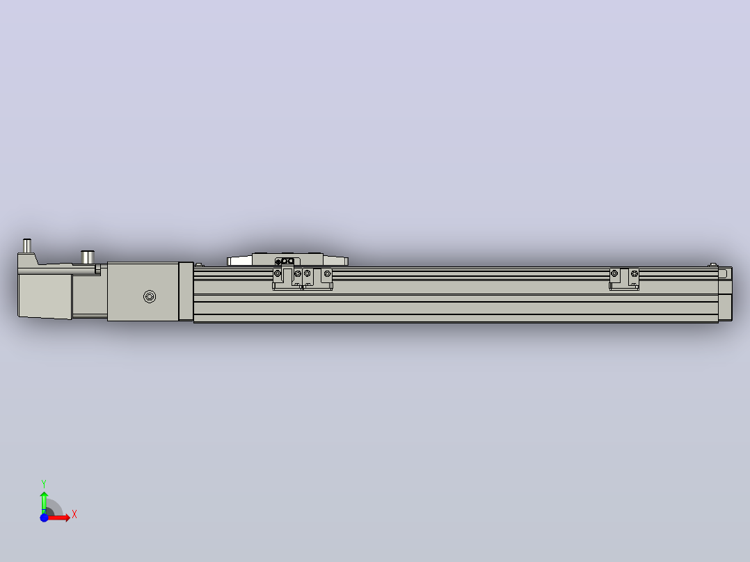GTH4-L#-250-BC-M05-C3 GTH4内嵌式螺杆滑台 电机直连 TOYO模组滑台电缸前视图