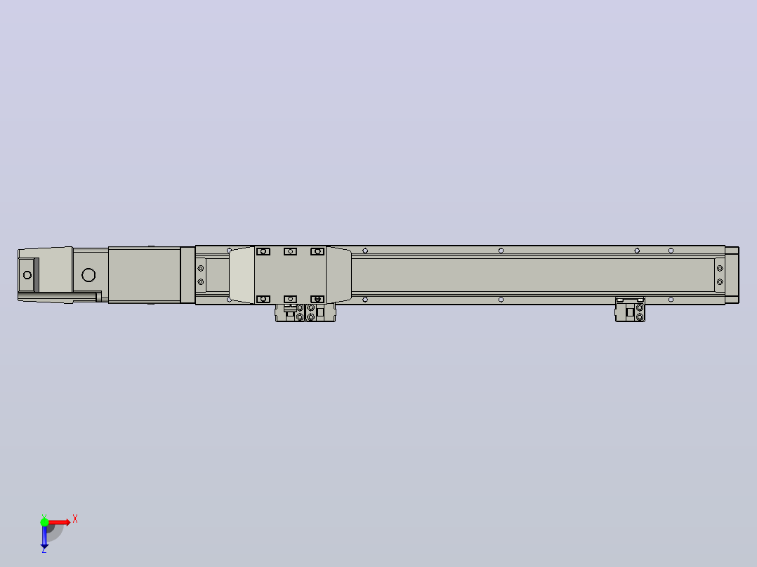 GTH4-L#-250-BC-M05-C3 GTH4内嵌式螺杆滑台 电机直连 TOYO模组滑台电缸俯视图