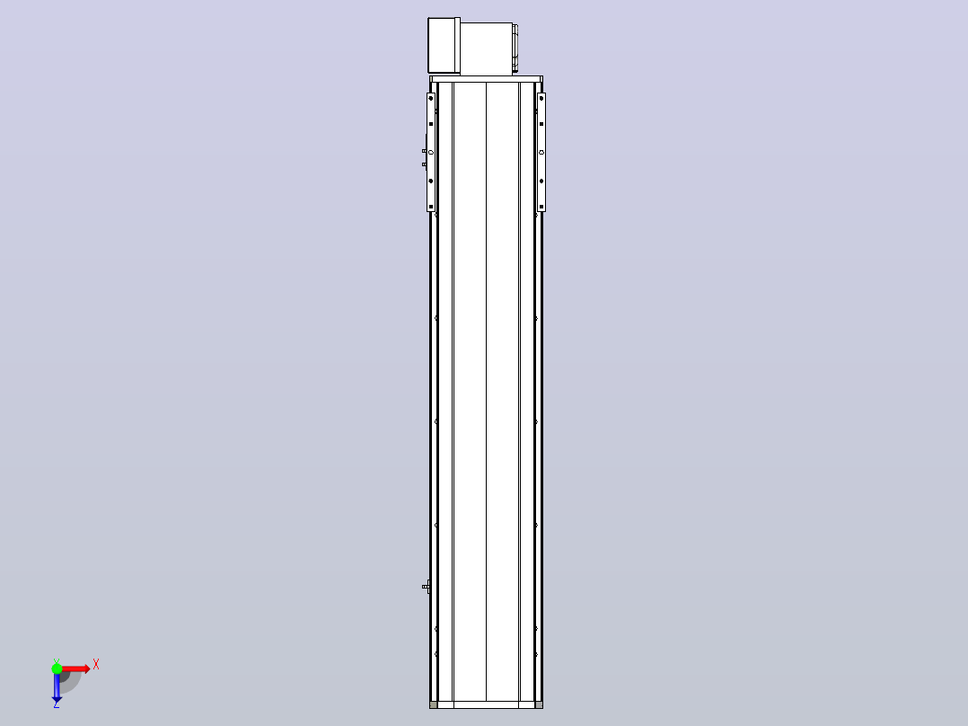 MTB22M标准皮带滑台[MTB22M-L40-850-RD-P75-C3]俯视图