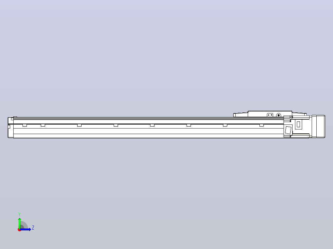 滚珠丝杠直线轴内置导轨TPA-GCR-120-1610C-L600-MR-M40-N3左视图