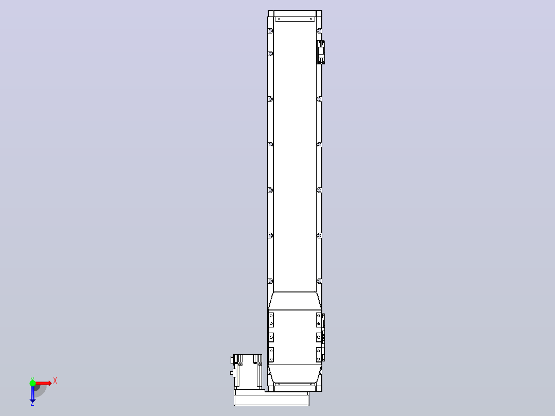 滚珠丝杠直线轴内置导轨TPA-GCR-120-1610C-L600-MR-M40-N3俯视图