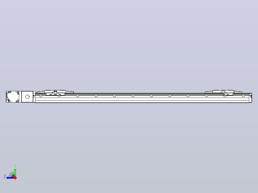 皮带直线轴双滑块型TPA-GCBS-120-P70-L350-QL-M20-N3右视图