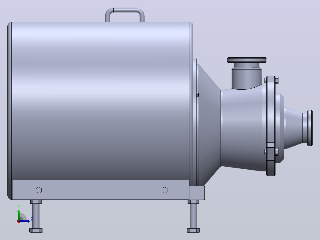 SFZB-2020卫生型自吸泵[SFZB-2020-11 C(ISO法兰)]左视图
