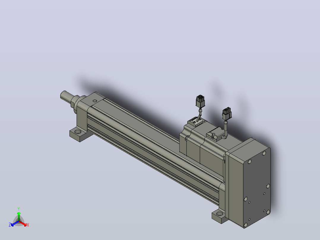 轻载电动缸TPA-ESR50-1610C-L300-MR-LB-W-P40-C3主视图