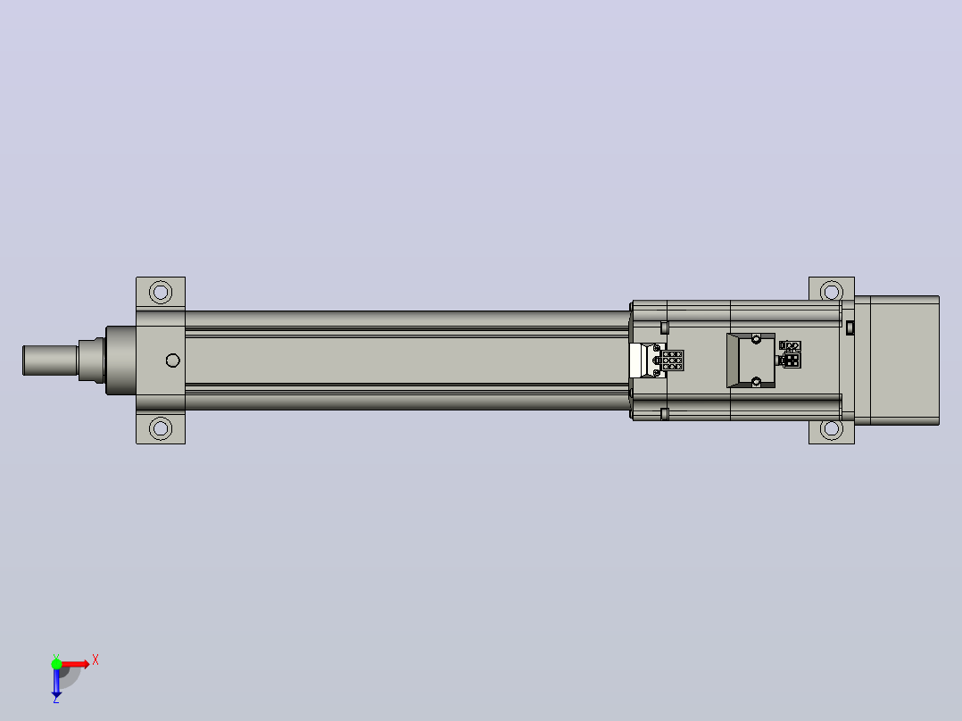 轻载电动缸TPA-ESR50-1610C-L300-MR-LB-W-P40-C3俯视图