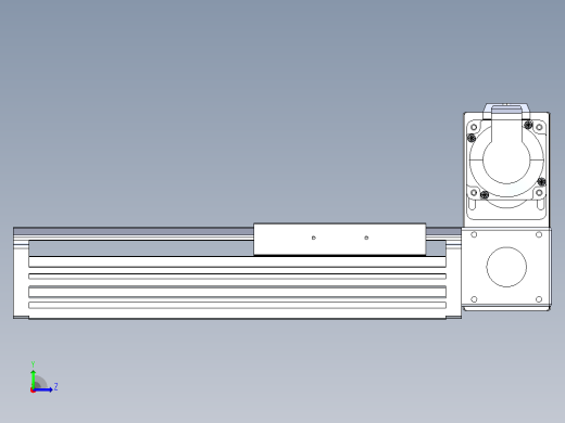 皮带直线轴半封闭可选导轨TPA-HNB-120D-110-L100-RU-Y-P40-N3左视缩略图