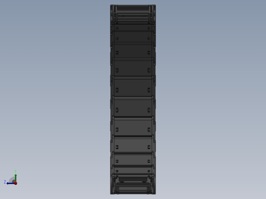 弯曲半径175内高25两侧打开型DB封闭式拖链_DMD25CDBA-25-77-175R-30右视缩略图