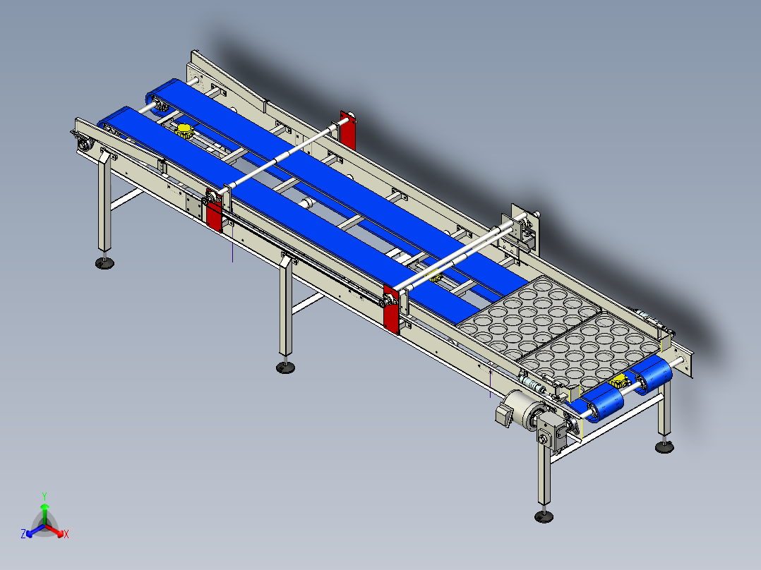 托盘输送机【彩红网3D模型-caired.com】