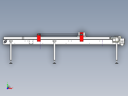 托盘输送机【彩红网3D模型-caired.com】前视缩略图