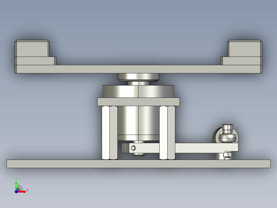 摆动工作台3D模型前视图