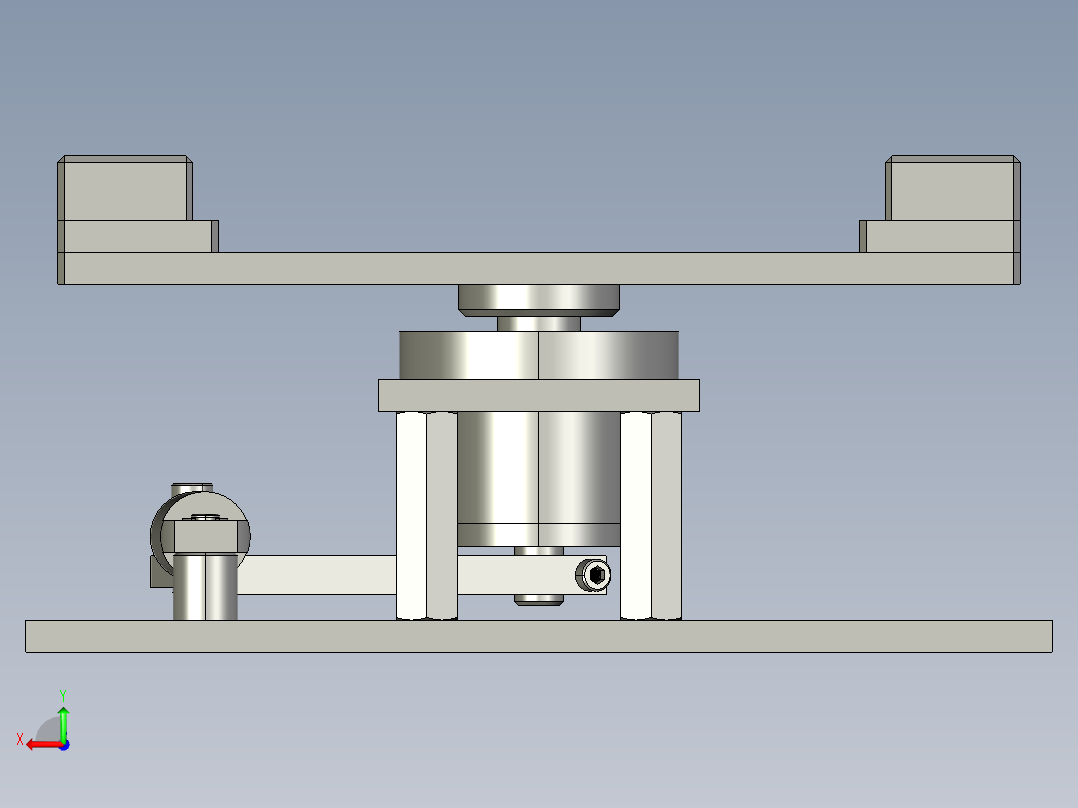 摆动工作台3D模型后视图