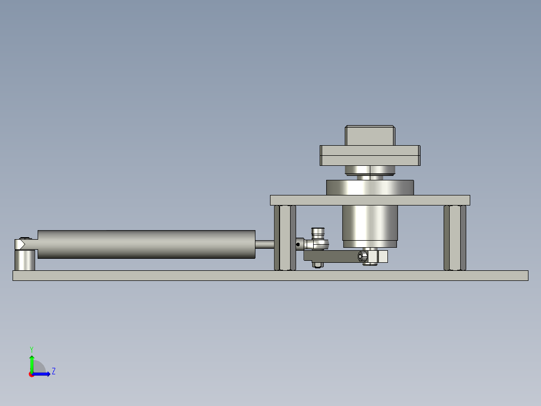 摆动工作台3D模型左视图