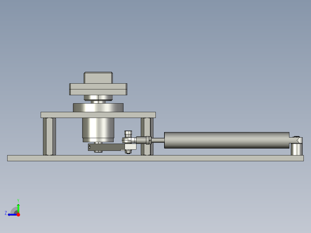 摆动工作台3D模型右视图