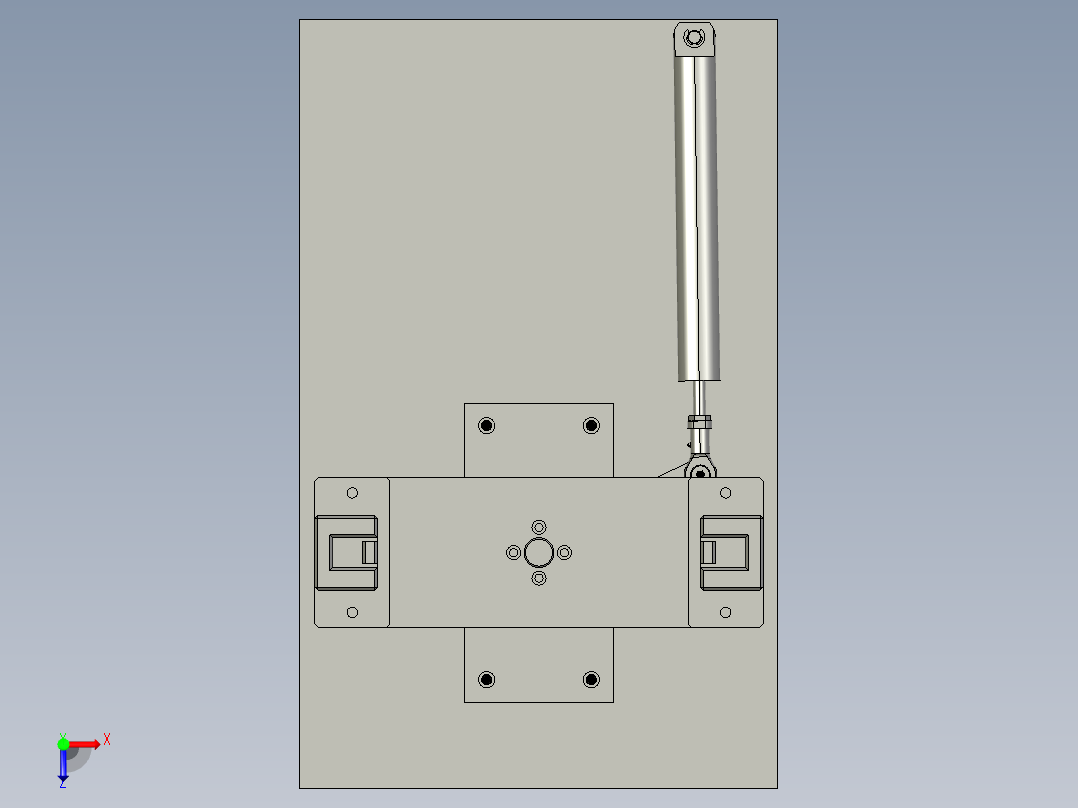 摆动工作台3D模型俯视图