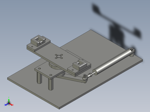 摆动工作台3D模型正等轴测缩略图
