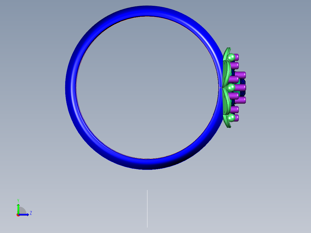 戒指造型设计左视图