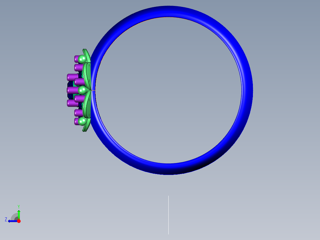 戒指造型设计右视图