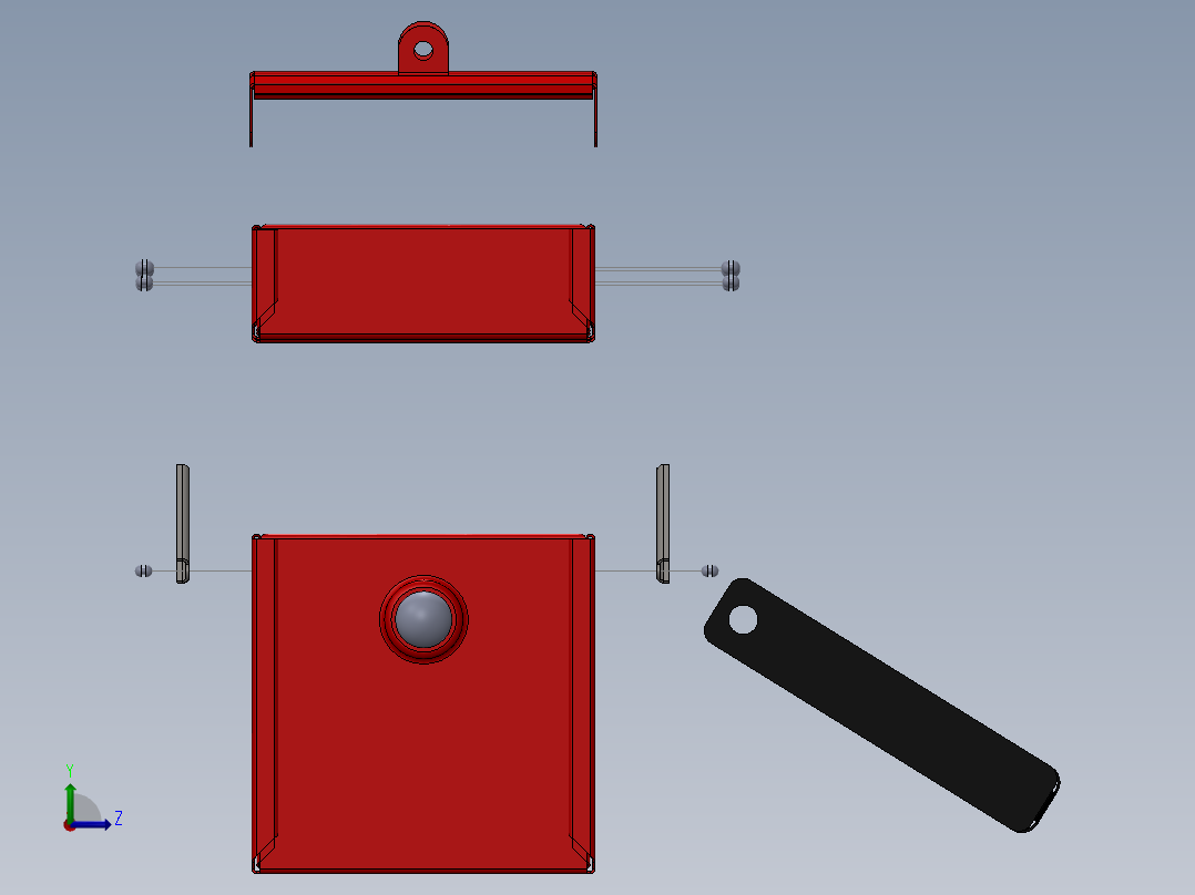 SW2013含特征很不错的工具箱左视图