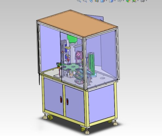 转盘式自动锁螺丝机pore（带CAD工程图）H156 非标自动化设备3D图纸缩略图