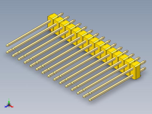 彩色公头100mil（2.54mm）系列-DS1021_yellow_2x15p_100mil_Type19_rev1.0