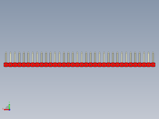 彩色公排针 100mil 2.54mm 系列-DS1022_red_34p_100mil_TypeU_rev1.0后视缩略图