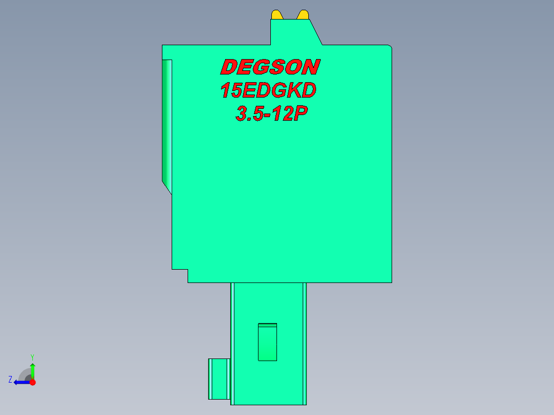 DEGSON 15EDG 系列 3.5mm 插拔式接线端子 FullPack-15EDGKD-3.5-12P-14-00AH右视图
