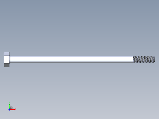 UNC 六角螺栓-Hex Bolt 0.250-20 x 5前视缩略图