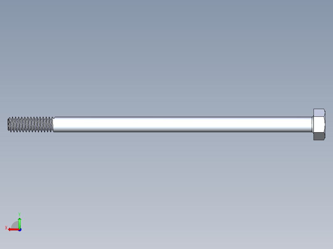 UNC 六角螺栓-Hex Bolt 0.250-20 x 5后视图