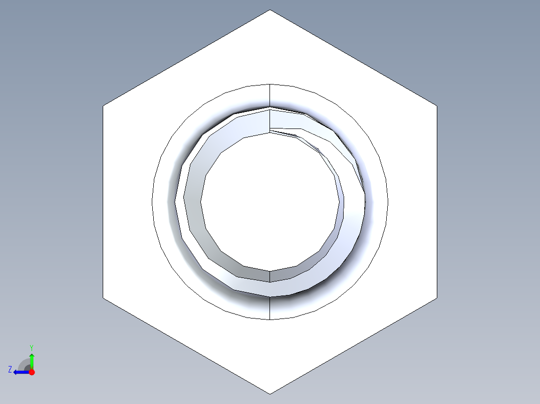 UNC 六角螺栓-Hex Bolt 0.250-20 x 5右视图