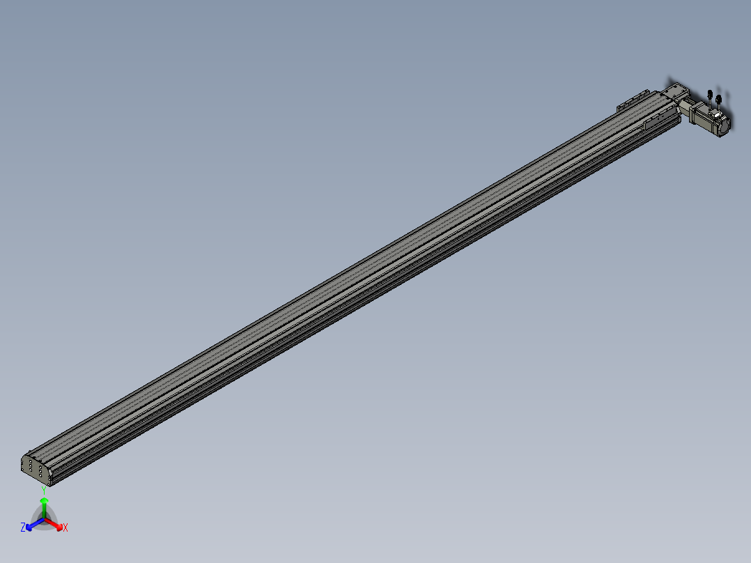 东锦同步带传动-直线滑台模组DH135B-L125-S2650-BL-P400W-C3主视图