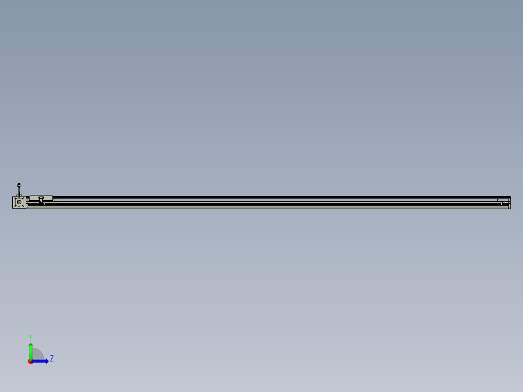 东锦同步带传动-直线滑台模组DH135B-L125-S2650-BL-P400W-C3左视图