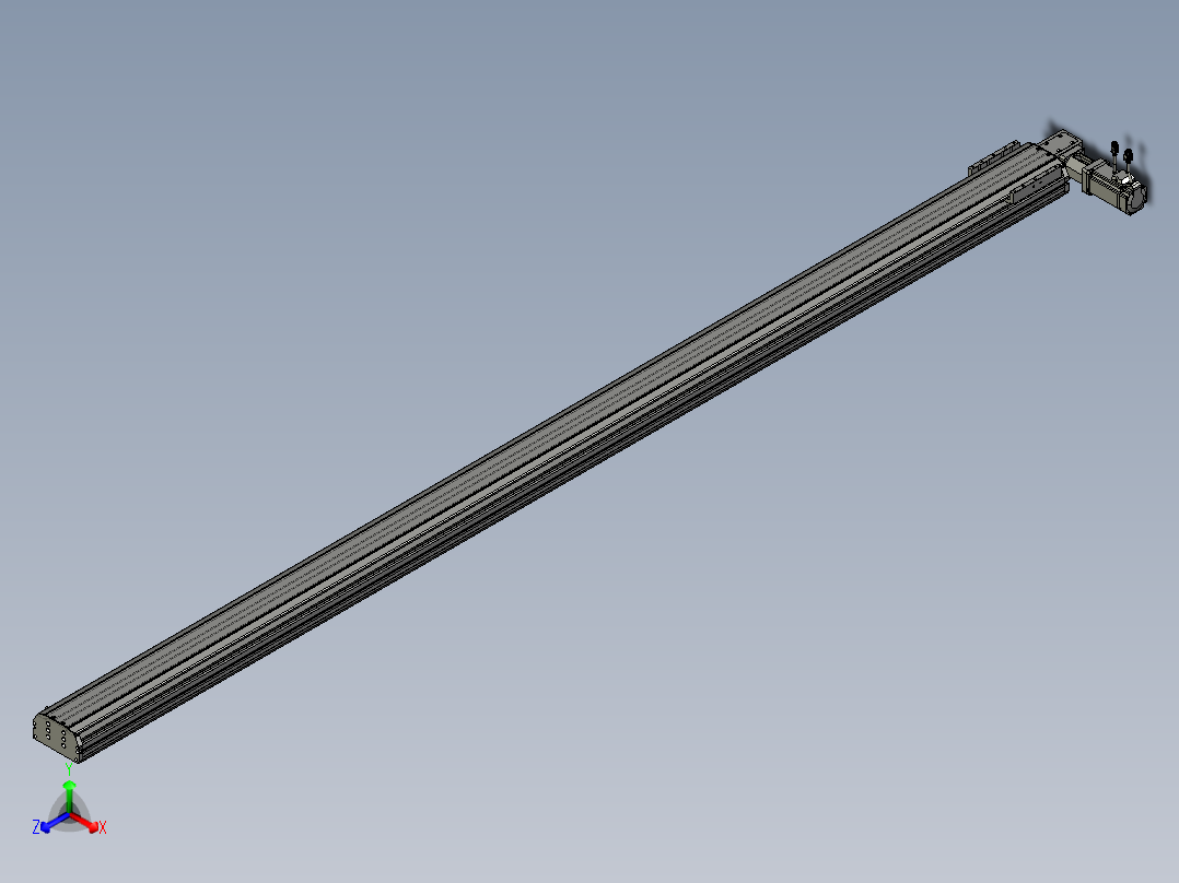 东锦同步带传动-直线滑台模组DH135B-L125-S2650-BL-P400W-C3正等轴测图